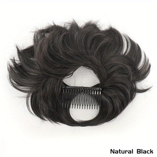 Synthetic Messy Hair Bun Comb Clip-In Hair Extensions