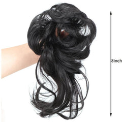 Messy Bun Hair Piece Tousled Updo Hair Bun Extension Wavy Hair Wrap