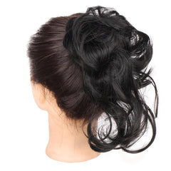 Messy Bun Hair Piece Tousled Updo Hair Bun Extension Wavy Hair Wrap