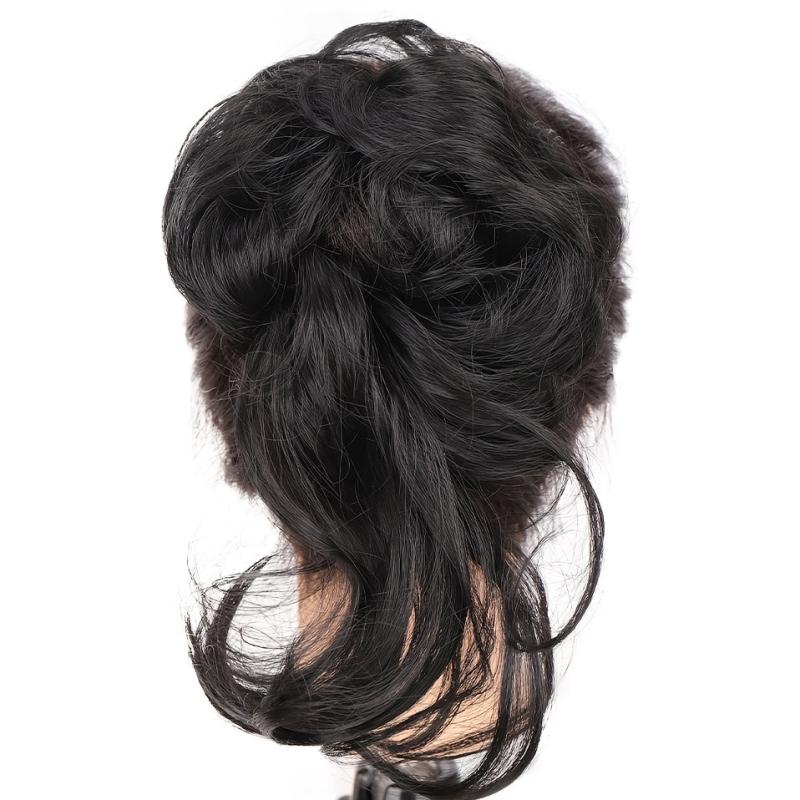 Messy Bun Hair Piece Tousled Updo Hair Bun Extension Wavy Hair Wrap