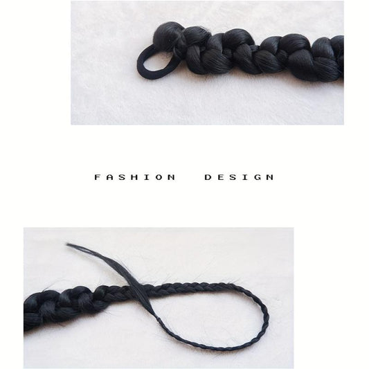 66cm Elastic Scrunchie Ponytail Extension Synthetic Braid Hair Accessory