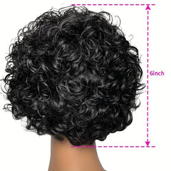 Curly Short Bob Lace Front Wig Human Hair Brazilian Virgin Hair