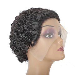 Curly Short Bob Lace Front Wig Human Hair Brazilian Virgin Hair