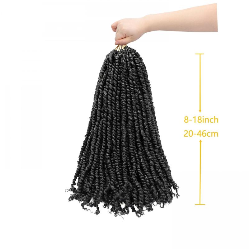 8 Packs Passion Twist Hair Extensions Pre-twisted Crochet Braids Hair For Women