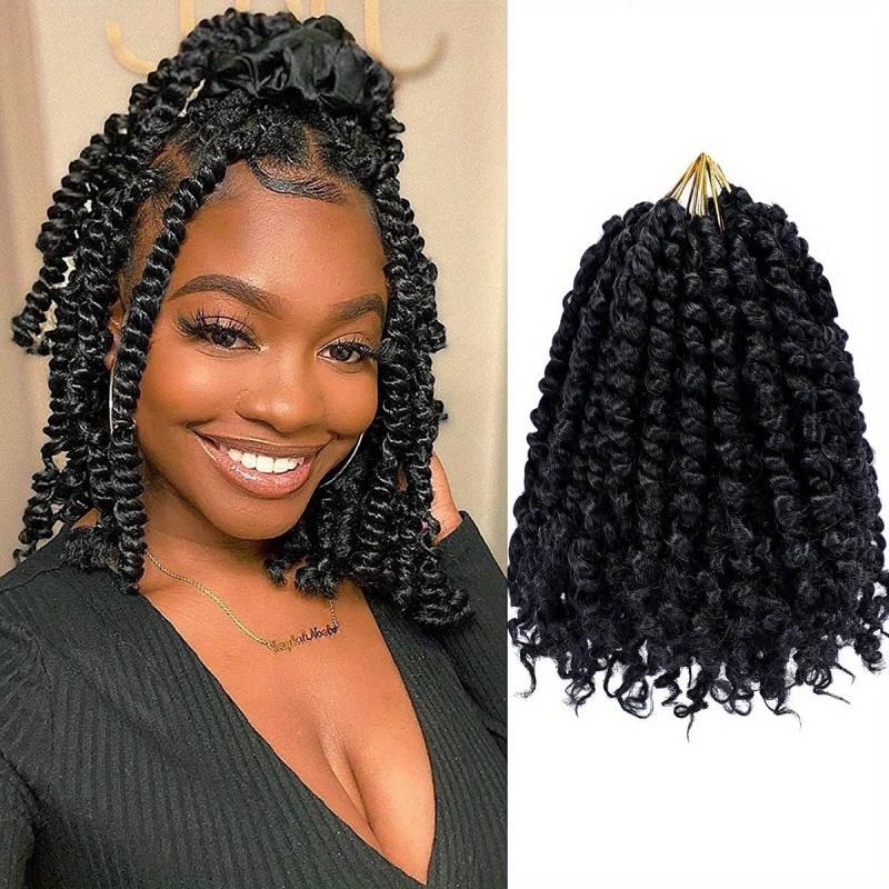 8 Packs Passion Twist Hair Extensions Pre-twisted Crochet Braids Hair For Women