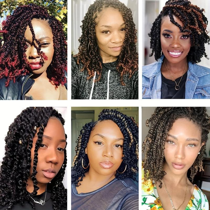 8 Packs Passion Twist Hair Extensions Pre-twisted Crochet Braids Hair For Women