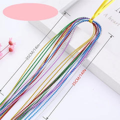 Colorful Braided Hair Rope DIY Ponytail Hair Ribbons Braids Hair Rope