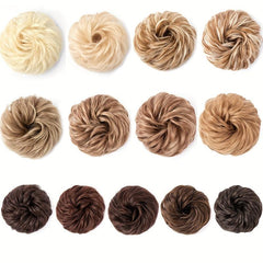 Messy Bun Hair Piece for Women Synthetic Wavy Chignon Ponytail