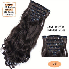 7 Piece Curly Clip In Hair Extensions Set 16 Clips