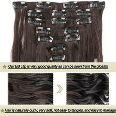 7 Piece Curly Clip In Hair Extensions Set 16 Clips