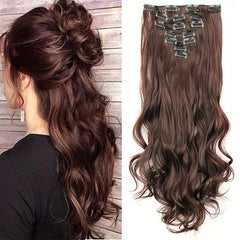 7 Piece Curly Clip In Hair Extensions Set 16 Clips