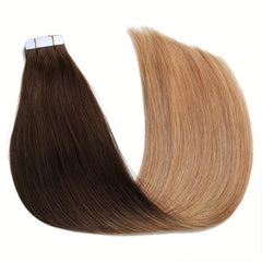 20pcs Tape In Hair Extensions 4T27 50Gram 20Pcs Double Weft Seamless Straight