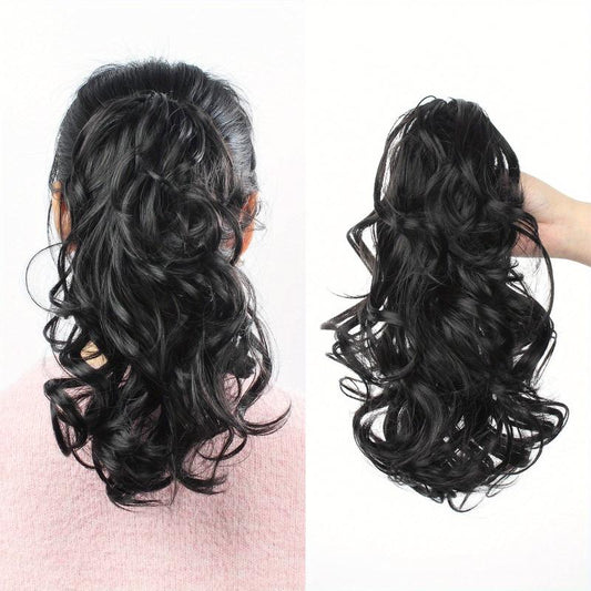 30 48 Cm Wavy Curly Ponytail Extensions Synthetic Claw Clip In Hair Extensions