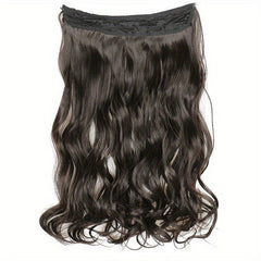 Invisible Wire Hair Extensions Transparent Headband Curly Wavy Hairpiece