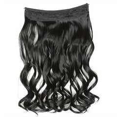 Invisible Wire Hair Extensions Transparent Headband Curly Wavy Hairpiece