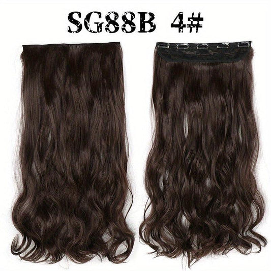 Long Wavy Curly Hair Extensions 5 Clips In Heat Resistant Hair Pieces