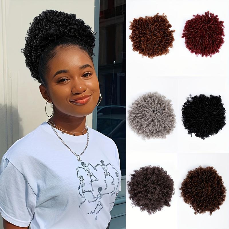 Afro Puff Kinky Curly Drawstring Ponytail Extension