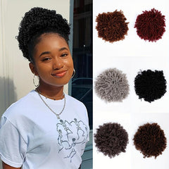 Afro Puff Kinky Curly Drawstring Ponytail Extension
