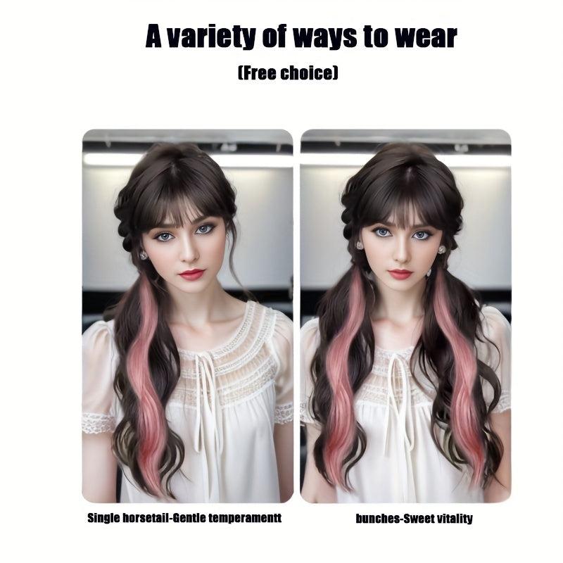 Long Curly Wavy Ponytail Extensions Natural Looking For Daily Use