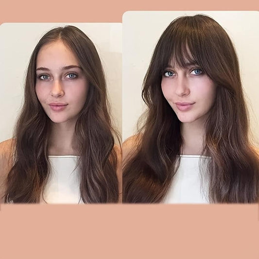 Clip In Bangs Hair Extensions Thick Air Bangs Fringe For Women