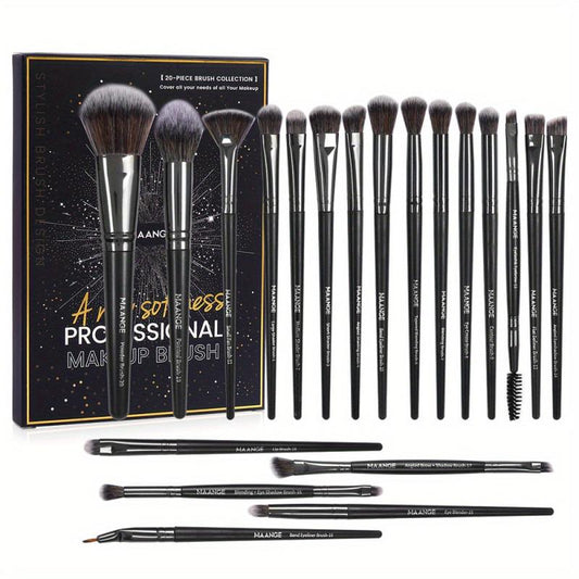 20pcs Makeup Brush Set Portable Case Foundation Powder Make Up Brushes Gift