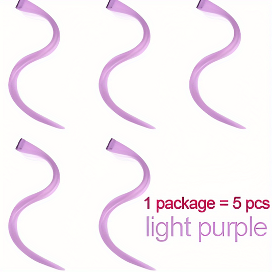 5pcs Straight Hair Extensions Clip-In Synthetic Heat Resistant Y2K Wig Pieces