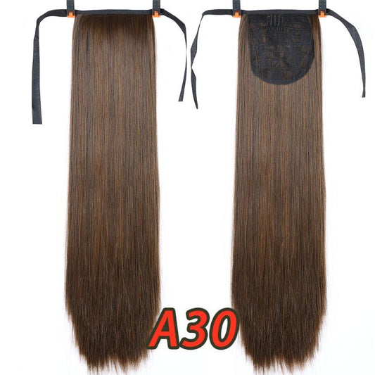 60 96 Cm Straight Hair Extensions Synthetic Clip In Ponytail Extensions