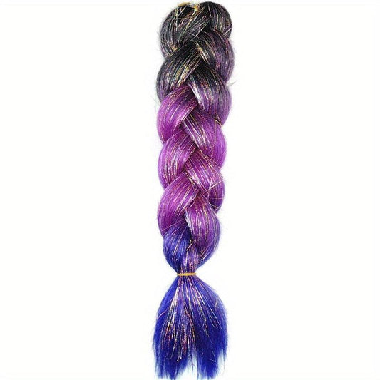 Colorful Jumbo Braiding Hair Extensions High Temperature Synthetic Fiber