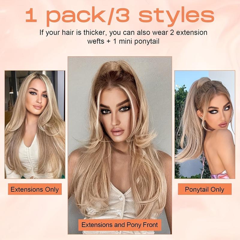 Natural Wavy Ponytail Extension 35-56 cm Synthetic Hairpiece