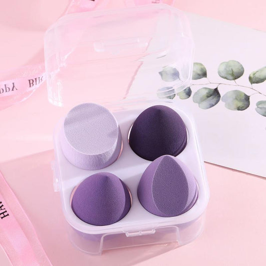 4 pcs Flawless Beauty Eggs Transparent Box for Makeup Organizing