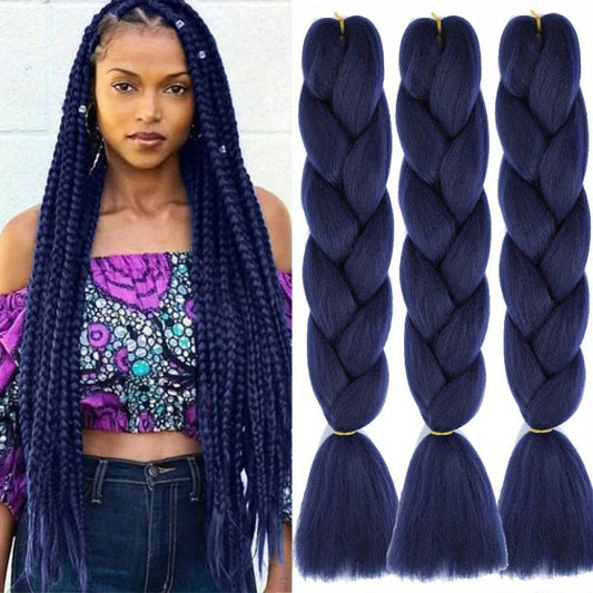 Ombre Braiding Hair 3 Pack 60 96 Cm Synthetic Crochet Braids BlueSky Wig