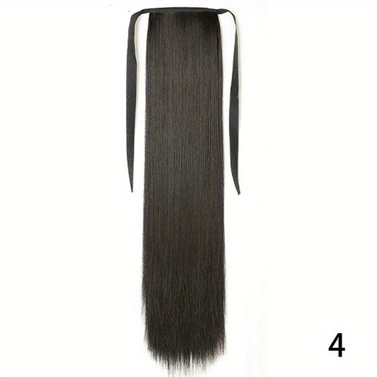 Long Straight Ponytail Extensions Synthetic Clip In Hairpieces