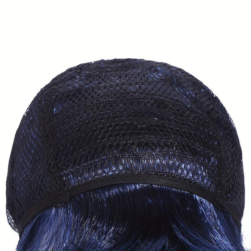 Short Straight Wig With Bangs 2 Ponytail Synthetic Wig