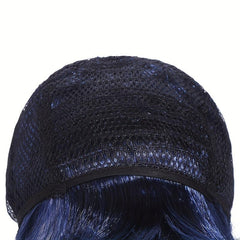 Short Straight Wig With Bangs 2 Ponytail Synthetic Wig