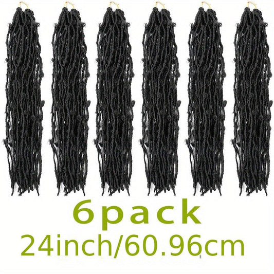 6pack 60 Butterfly Locs Crochet Hair Extensions Long Faux Locs Crochet Braids