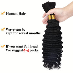 Brazilian Virgin Human Hair Bulk For Micro Braids Wet And Wavy