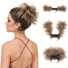 Messy Bun Hair Piece Side Comb Clip In Hair Bun Hairpiece For Women