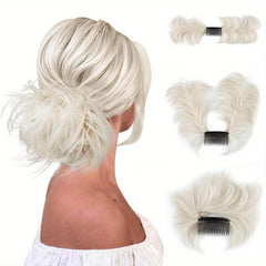 Messy Bun Hair Piece Side Comb Clip In Hair Bun Hairpiece For Women