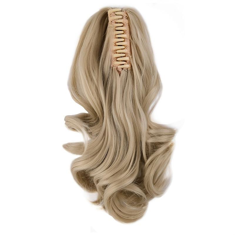 Curly Wavy Ponytail Extension Natural Synthetic Hairpiece For Women