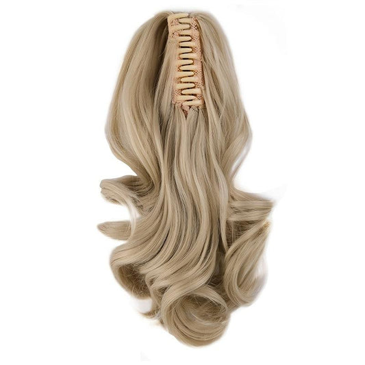 Curly Wavy Ponytail Extension Natural Synthetic Hairpiece For Women