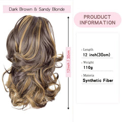 Curly Wavy Ponytail Extension Natural Synthetic Hairpiece For Women