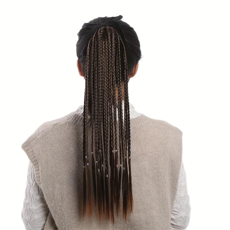 Boho Ponytail Wig Braids French Twist Braid Ponytail