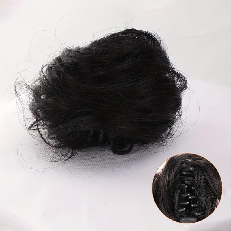 Cosplay Claw Ponytail Messy Bun Donut Curly Hair Clip High Temperature Fiber