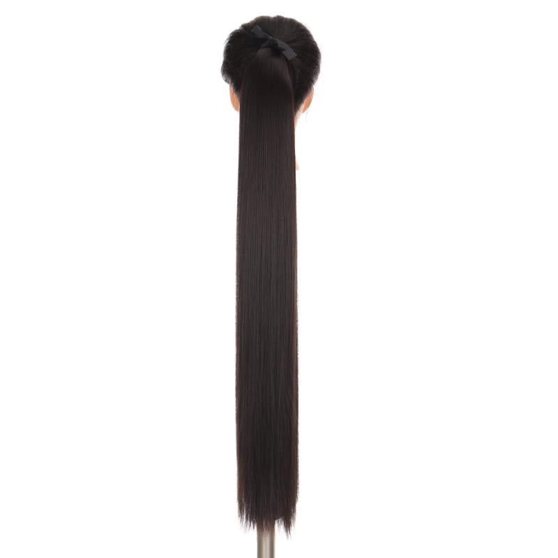 28 Cm Long Straight Clip In Ponytail Extension Synthetic Hairpiece