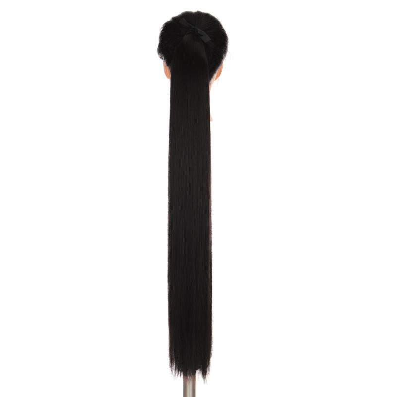 28 Cm Long Straight Clip In Ponytail Extension Synthetic Hairpiece