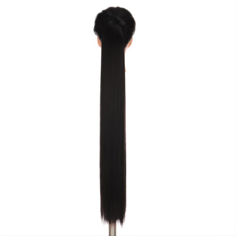 28 Cm Long Straight Clip In Ponytail Extension Synthetic Hairpiece