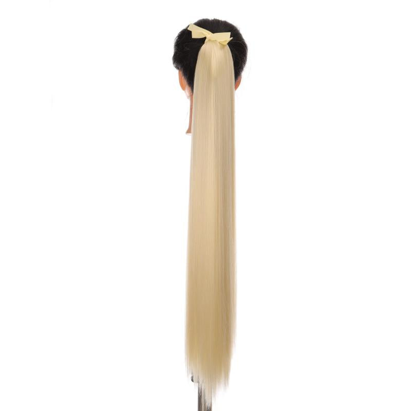 28 Cm Long Straight Clip In Ponytail Extension Synthetic Hairpiece