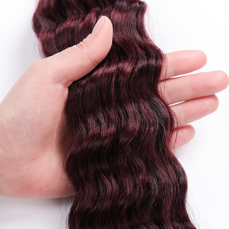 Deep Wave Crochet Hair Extensions Brazilian Synthetic Bundles