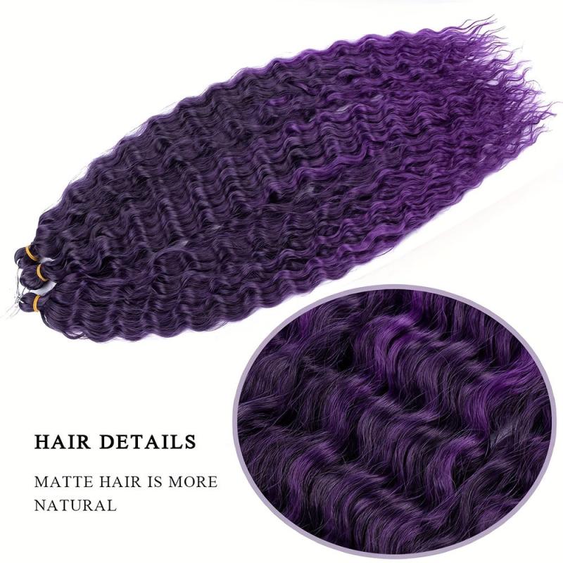 Deep Wave Crochet Hair Extensions Brazilian Synthetic Bundles