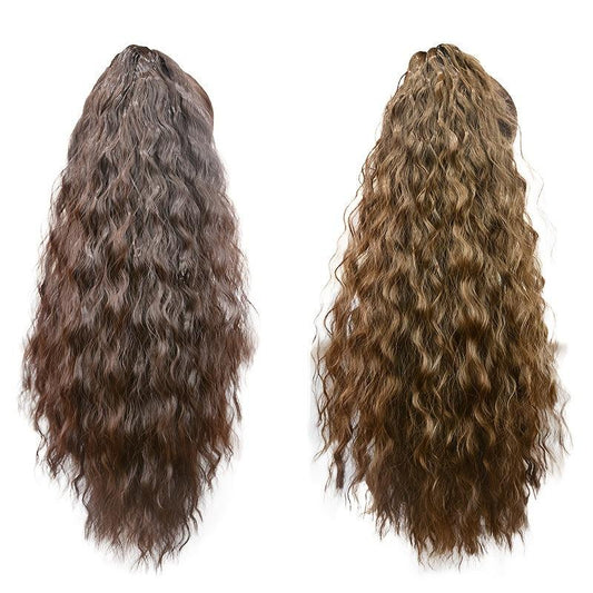 Long Curly Wavy Ponytail Extensions Synthetic Clip In Hair Extensions